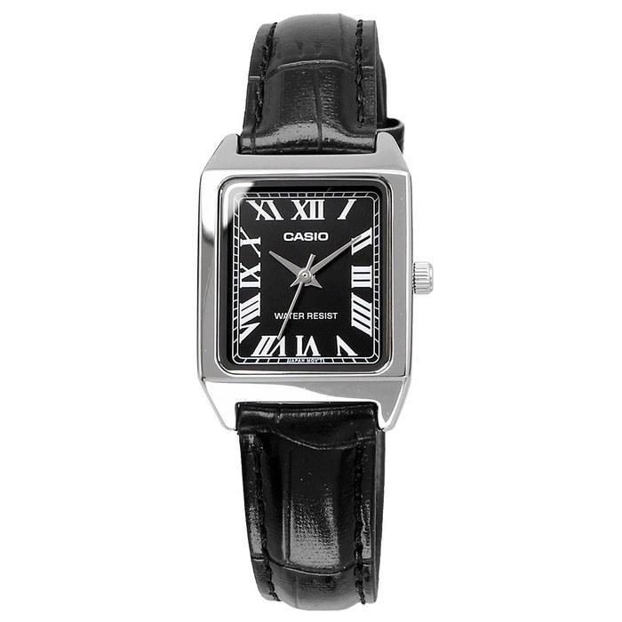 Casio Standard Quartz Ladies Watch LTP-V007L-1B Silver Black (Imported) Black Black Leather LTP-V007L-1B