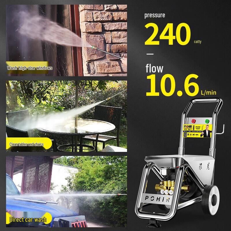 POHIR High-Pressure Washer & Car Cleaner CN Plug (adapter Included)