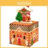 Decor Gingerbread Christmas Man House Pattern Gift Box With Material Paper