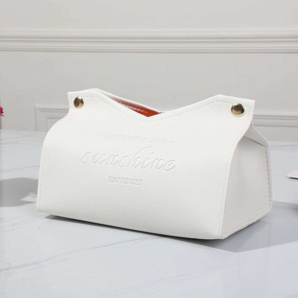 Portatovaglioli in Pelle Stile Nordico per Casa, Soggiorno o Auto – Elegante Portaoggetti da Scrivania