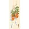 Hamamonyo Hand Ground Towel, Cherry, Off-White