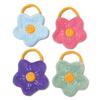 Coral Fleece Embroidery Flower Shaped Towel for Kids, Home and Kitchen Use