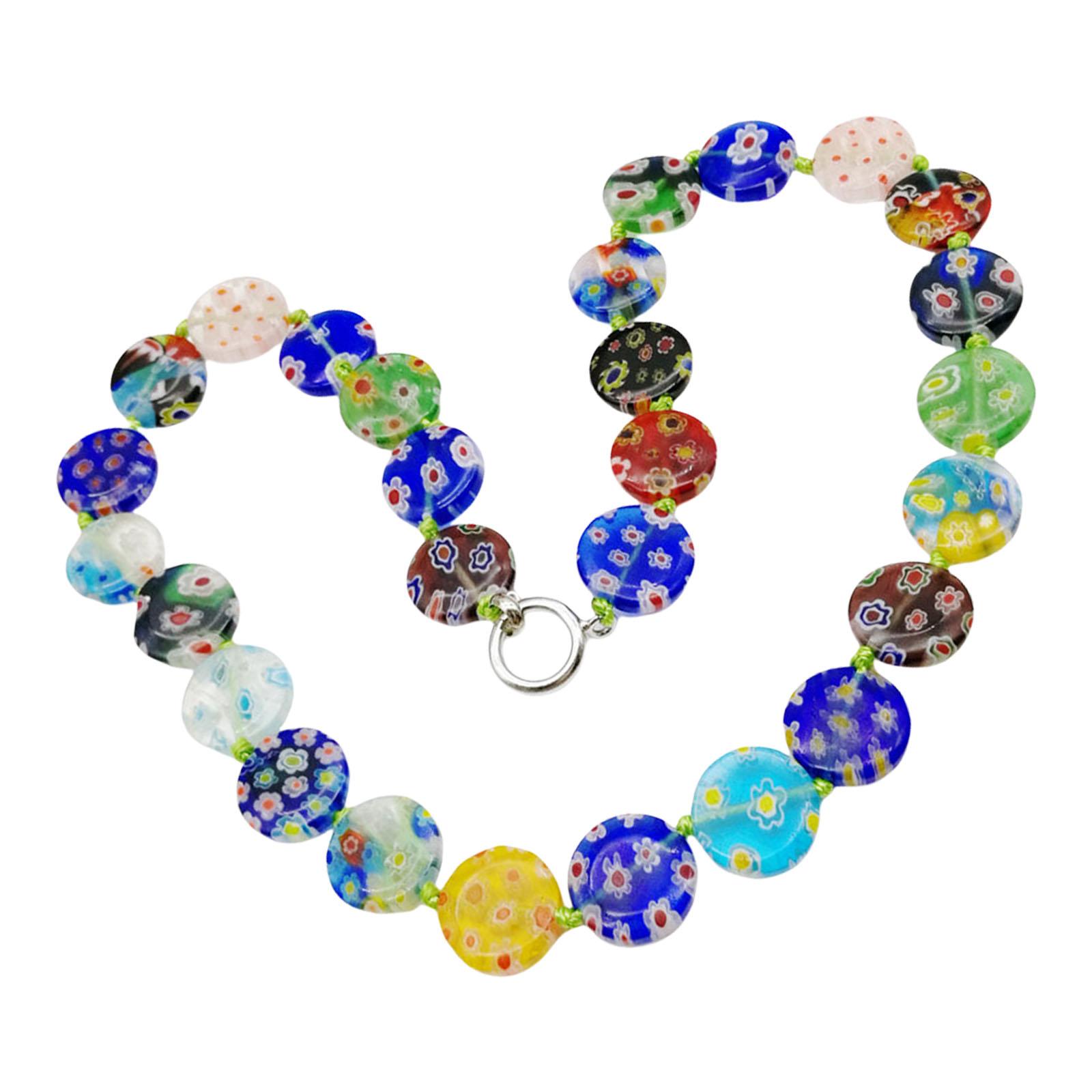 

Стильное ожерелье из стеклянных бусин, легкое ожерелье из бусин, уникальная шейная цепочка, шейное украшение для удобной носки B