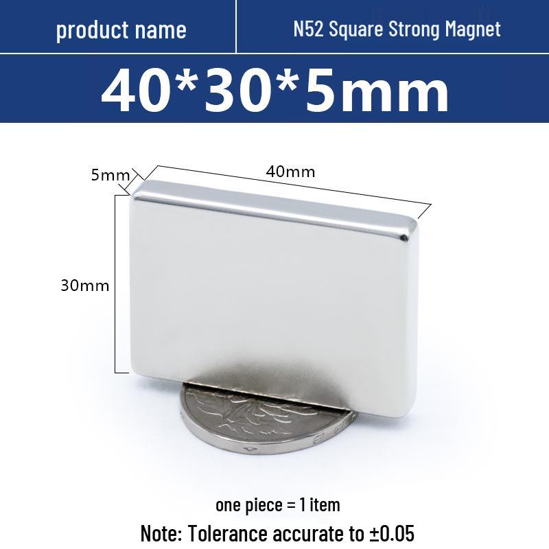 N52 40mm Neodymium Iron Boron Square Magnet Strip