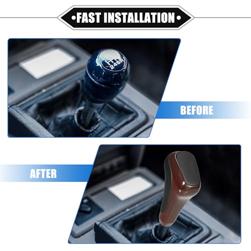VekAuto Automatic Gear Shift Knob for Toyota 4Runner 2012-2021 Made of Durable Faux Leather Plastic in Black, Brown and Mahogany Pattern