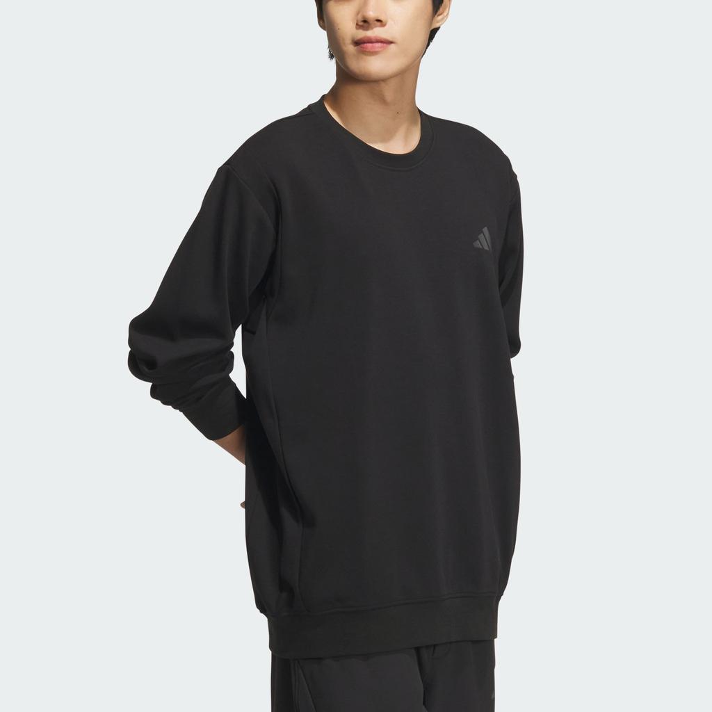 New Adidas FW24 M TRANS CREW1 Sweatshirt Men's Black JX1790