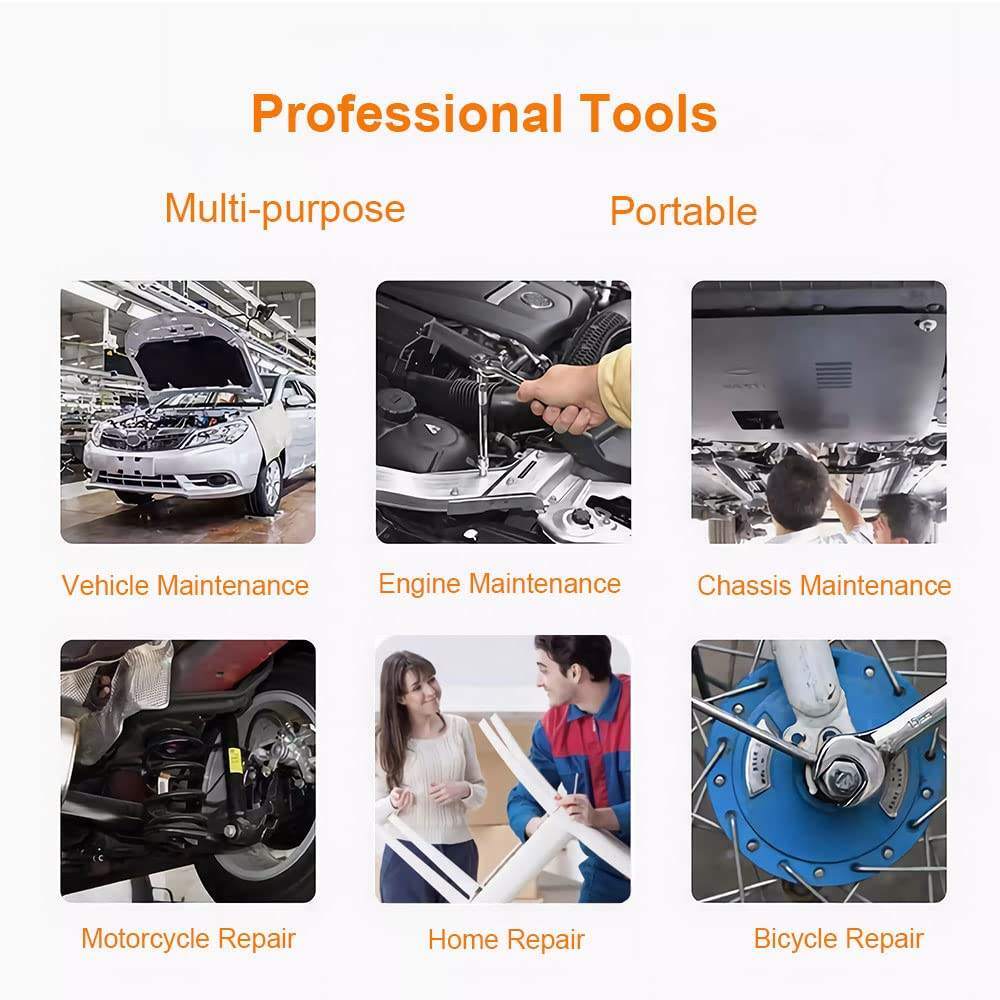 40pcs/set 1/4 Inch CR-V Ratchet Auto Repair Mechanic Wrench Sleeve Kit Hand Tools Toolbox Combination Socket Wrench Kit