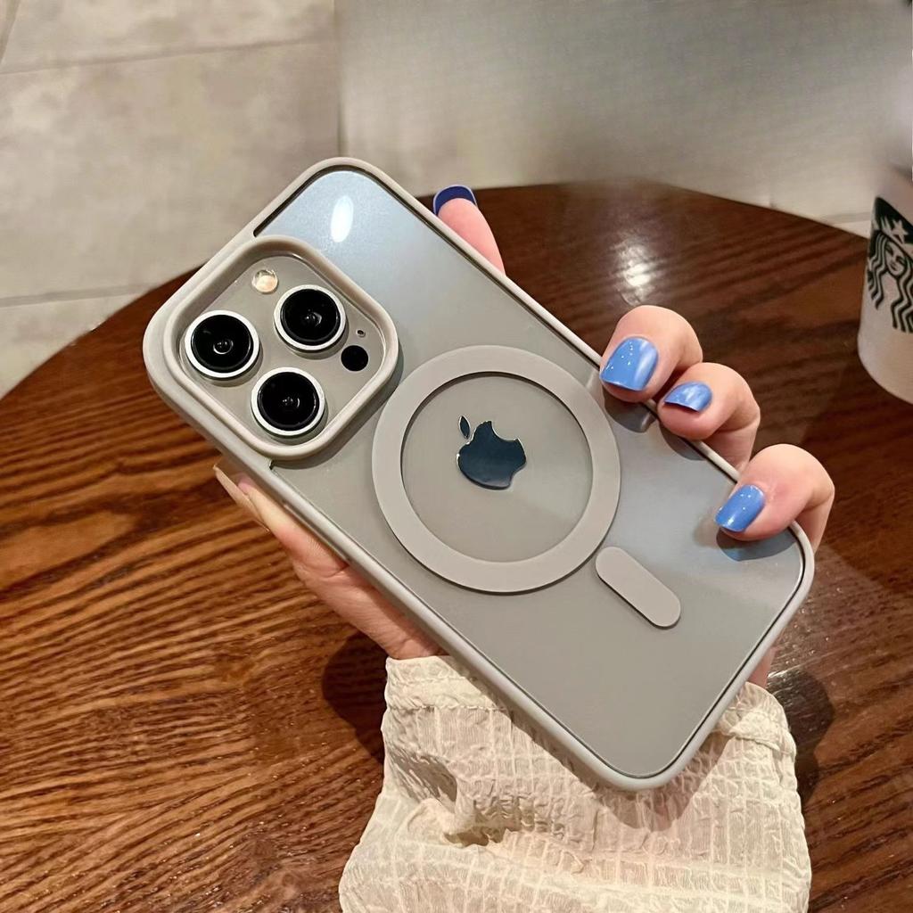 Applicable To Apple 17 Magnetic Charging Mobile Phone Case IPhone 16 ProMax Macaron Transparent 15 Drop Protection Case 14