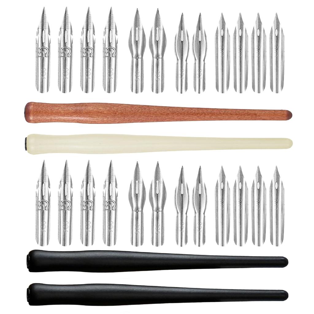 HAMILO Dip Pen Set Perfect for Manga and English Calligraphy Practice Set of 4 Pens - Manuscripts, Beginners, -