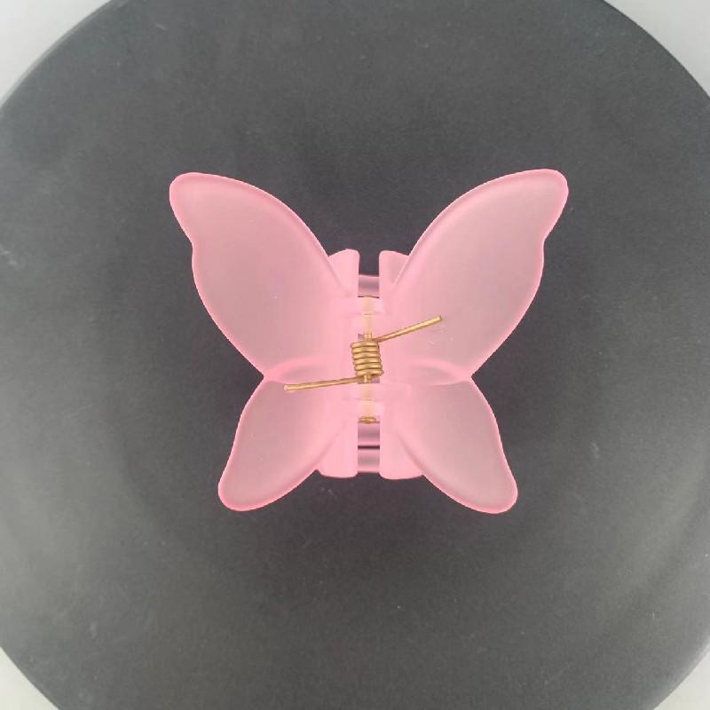 Pinza per Capelli a Forma di Farfalla Trasparente Satinata per Donna - Accessorio per Capelli di Nicchia Trendy