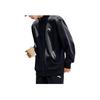 Anta Trainingsserie Einfarbige Fleecejacke mit Reißverschluss und lange Hose Lässiges Sportset Herrensets Basic-Schwarz 952357202-3