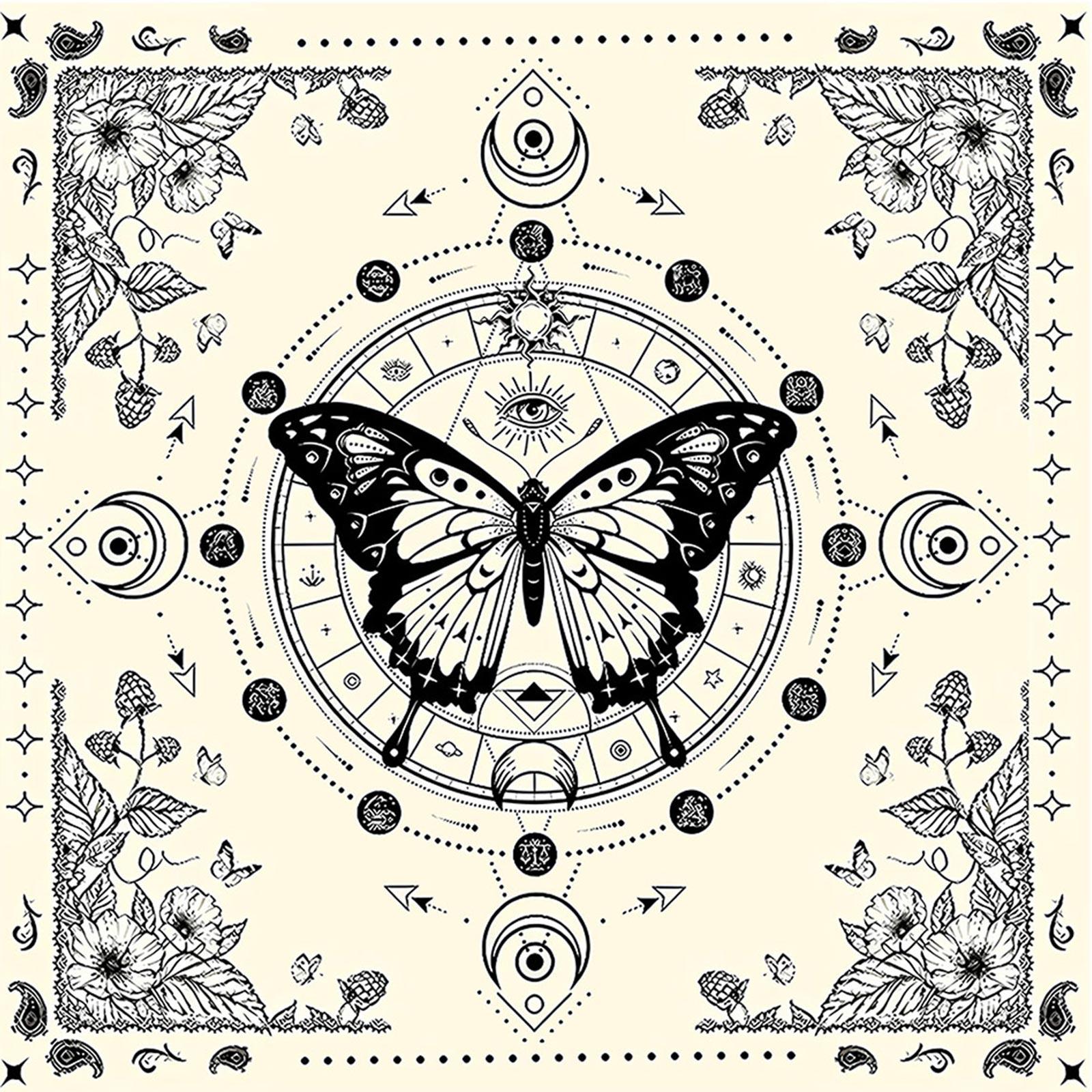 

Квадратные гадания Гобелен Луна Бабочка Астрология Скатерть Таро Скатерть Скатерть Товары для колдовства 60