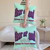 F-Fear of G-God Pillow Case Sofa and Living Room Decorative Cushion Covers Dust-proof and Mite-proof Invisible Zipper
