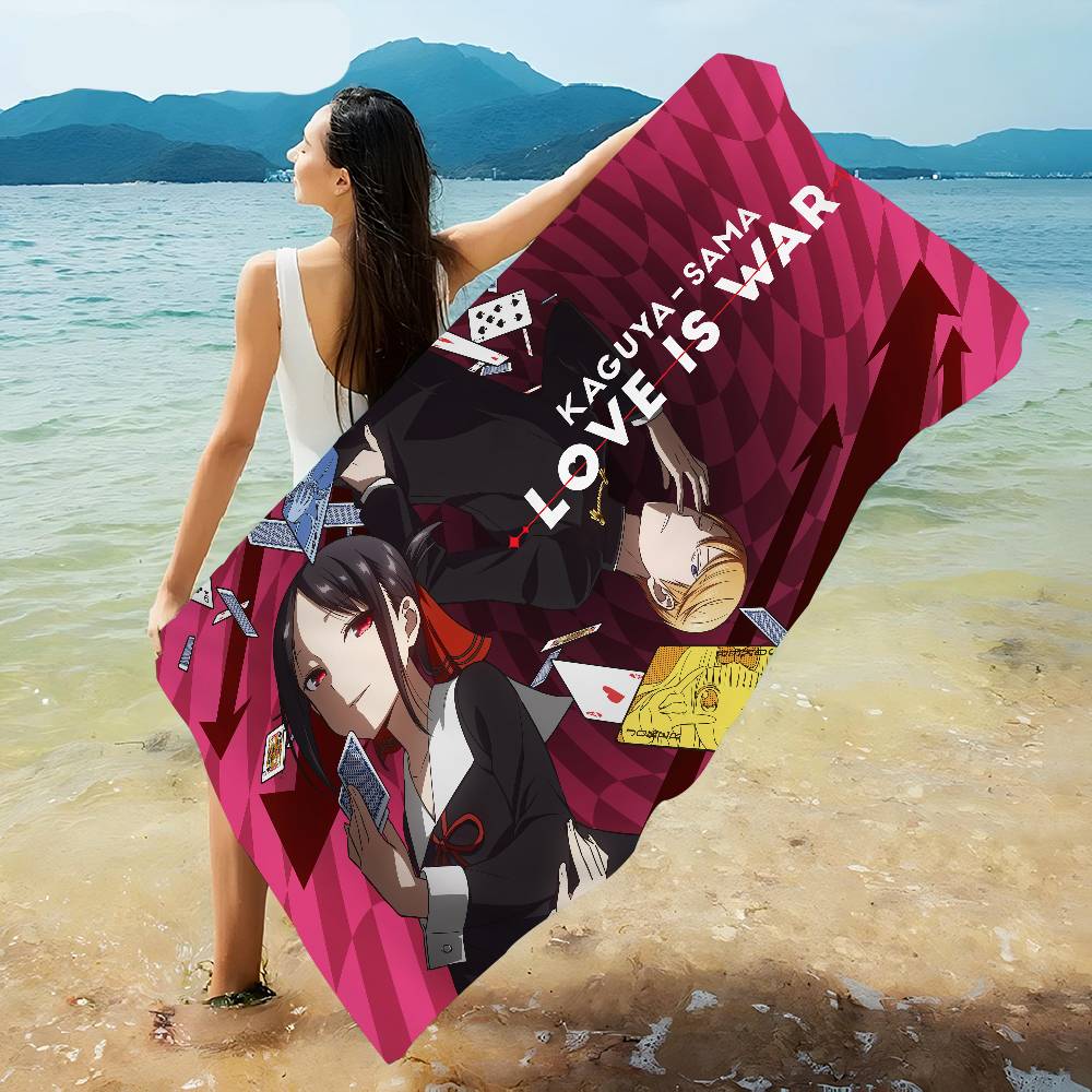 Anime K-Kaguya-Sama Love Is WarS Microfiber Beach Towel Absorbent Quick dry Soft Yoga Swimming Resort Mountain Climbing Towel