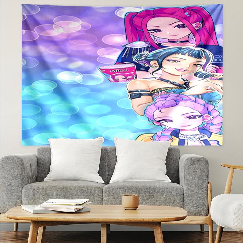 Kpop cartoon Tapestry Hanging for Bedroom,Livingroom, Playroom,Decor Art Room Wall Tapestry Holiday and Birthday Gifts
