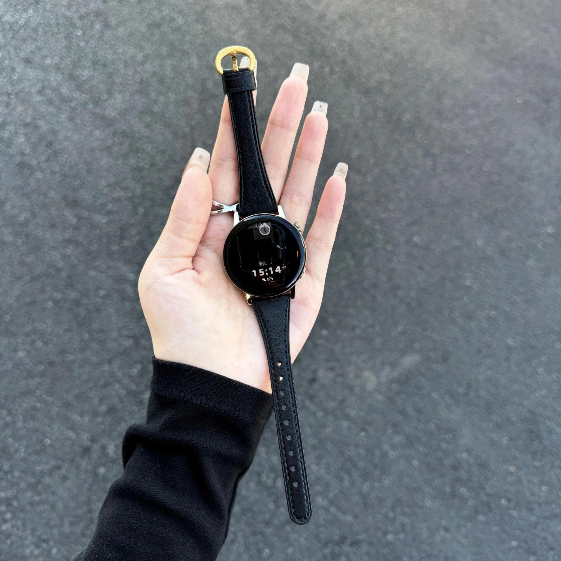 For Huawei GT5 Pro Women s Watch Band GT4 New Leather GT2 Fashion Women s Watch Band GT3/3 Pro Women s Honor Watch Band 4 Women GT5 46mm чёрный