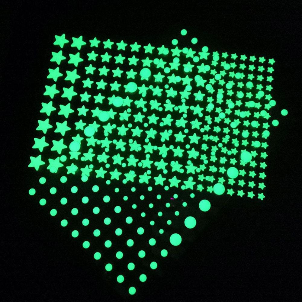 PVC 413PCS Dots Glow In The Dark Galaxy Set Wall Sticker Room Ceiling Decor