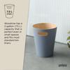 Official Umbra Woodrow Slate Natural Dustbin Can, Blue, 7.5L, Wood, Round, Lidless,