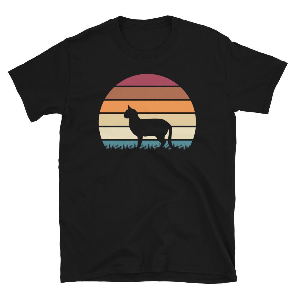 

Retro Sunset Kitten Feline Pet Australian Mist Cat Short-Sleeve Unisex T-Shirt L