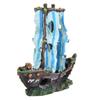 Aquarium Resin Pirate Ship Decoration – Sunken Sailboat & Hiding Spot