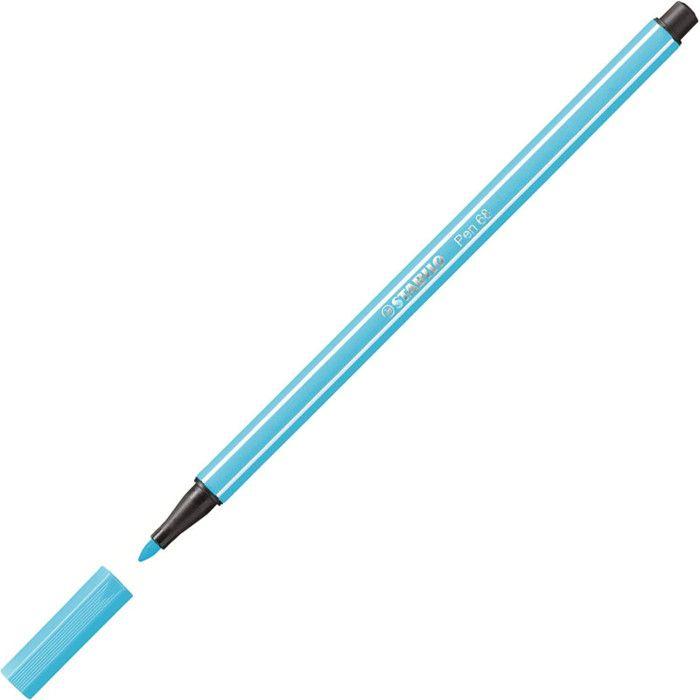 Feutre de dessin - STABILO - Pen 68 - Pointe 1,0 mm - Bleu clair - Encre à base d'eau