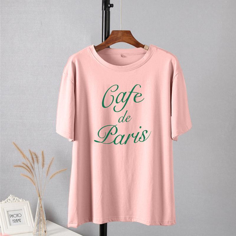 Shellsuning Mode-T-Shirts mit Buchstaben-Aufdruck für Damen, übergroß, 100 % Baumwolle, Basic-T-Shirts, Streewear-Mädchen-Top, koreanisches, schlichtes Gothic-Softtop