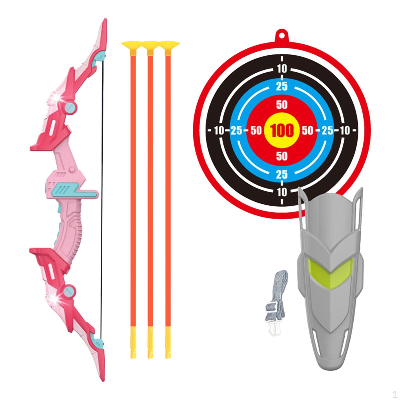 

Дитячий набір іграшкового лука та стріл, гра для спорту на відкритому повітрі, реквізит для вечірки, подарунок на день народження рожевий