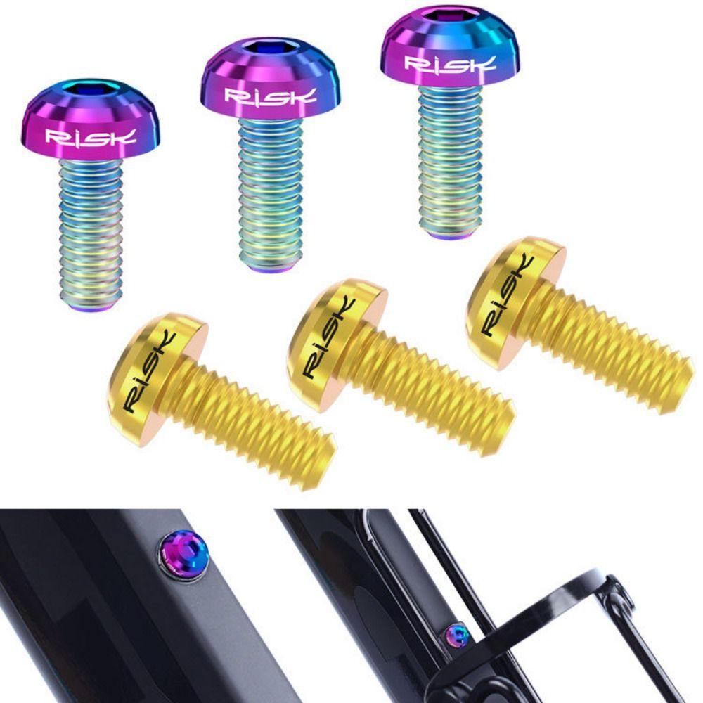 2pcs Screw Bike Bottle Holder Screw Titanium Zinc Zinc Alloy Bicycle Water Bottle Fixed Screws Road Bicycle