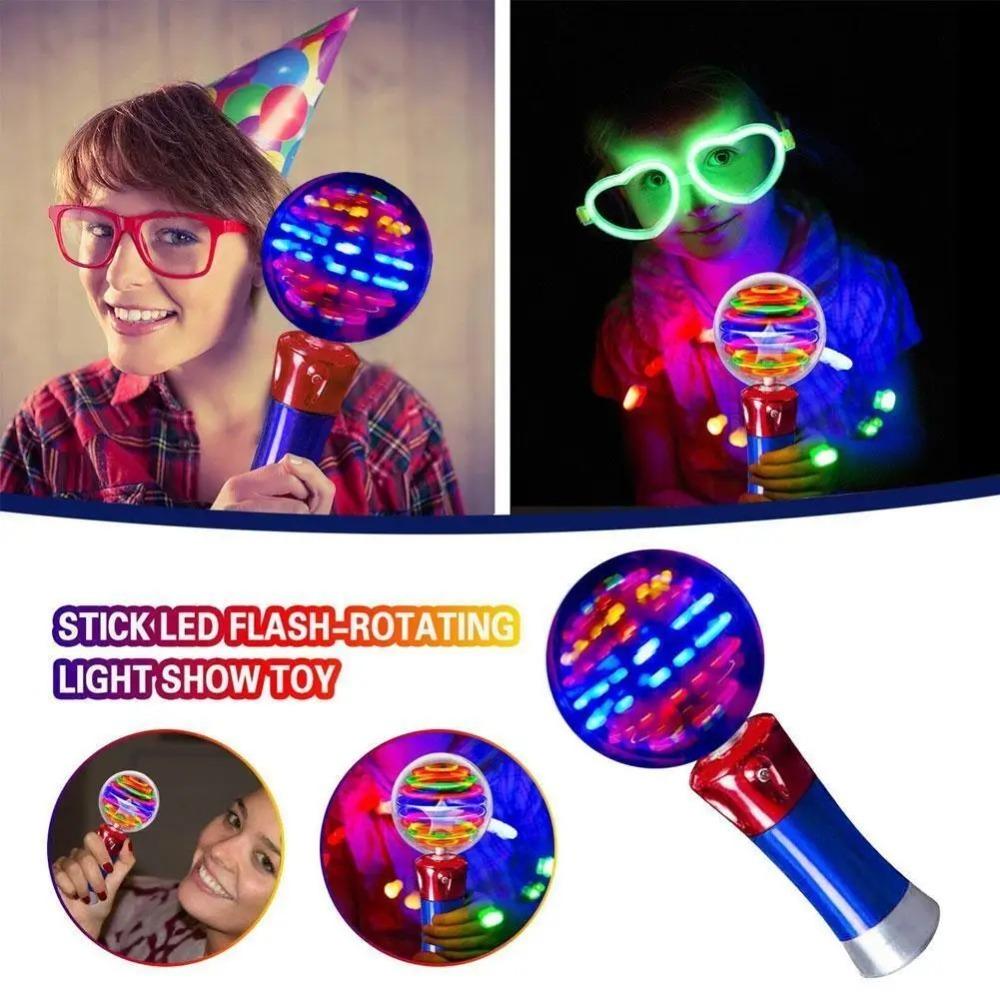 Spinning Light Show Plastic Wand Light Up Ball Wand Colorful Led Wand For Perfect For Parties And Celebrations