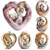 Mom and Child Figurine Heartwarming Creative Resin Table Ornament Mother Home Decor Mom Birthday Decorative Figure for Shelf