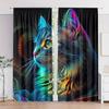 High-definition Kitten Printed Curtains, Pole Bag Bedroom and Living Room, Home Decoration, Room Decoration