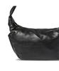 The Green Lab Faux Leather Hobo Crossbody Bag [Black]