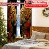 Set Of 2 Flat Printing Curtains Without Rod Leopard Roses Reflection Valentine Is Day Festival Creative Semi Light Filtering Made Polyester