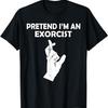 Funny Hand Sign Halloween Manga Nerd Pretend I'm an Exorcist T-Shirt
