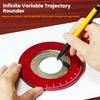 Durable Rust-Resistant Measuring Tool Professional Circle Drawing Ruler  for DIY Crafts, Metalwork