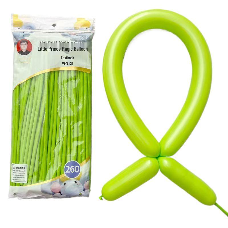 260-Piece Non-Toxic Macaron Long Balloons for Children - Magic Clown Modeling