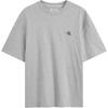 Casual Comfortable Letter Minimalist Round Neck Short Sleeve T-Shirt Men Tops Gray 81HM229-031