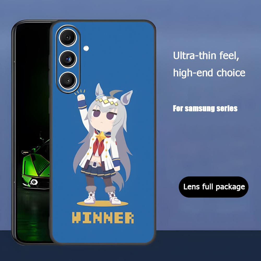Game Uma Musume Pretty Derby Phone Case For Samsung Galaxy S25 S24 S23 S22 S21 S20 Plus Ultra Note20 Soft Black