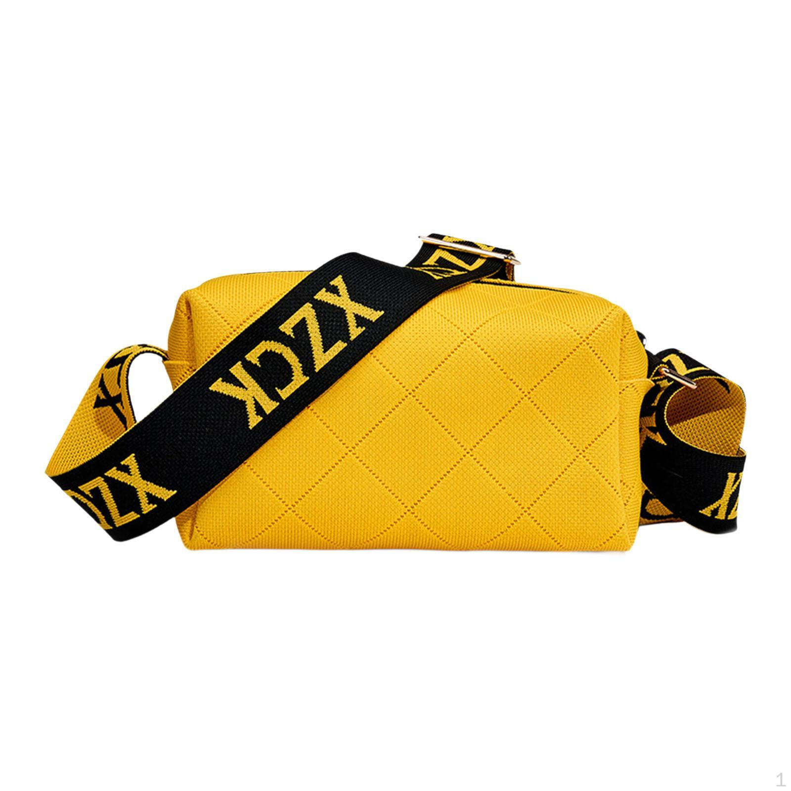 

Crossbody Bag Adjustable Strap Stylish Shopping Wear Resistant Work Travel жовтий