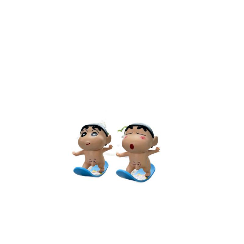 Shin-chan Surfboard Skateboard Rear Car Ornament Gift Set