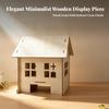 Natural Wood Craft House Model Easy to Assemble for Reading Nooks