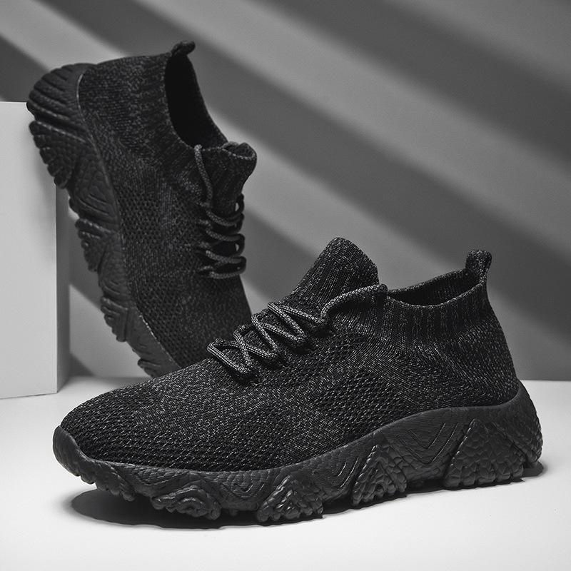 Lightweight fly-woven men's shoes long-term supply socks shoes fly-woven large-size casual sports shoes