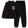 Couple Half Fleece Pajamas Women'S Autumn And Winter Thickened Fleece Warm Coral Fleece Can Be Worn Outside Loungewear Men'S Suit