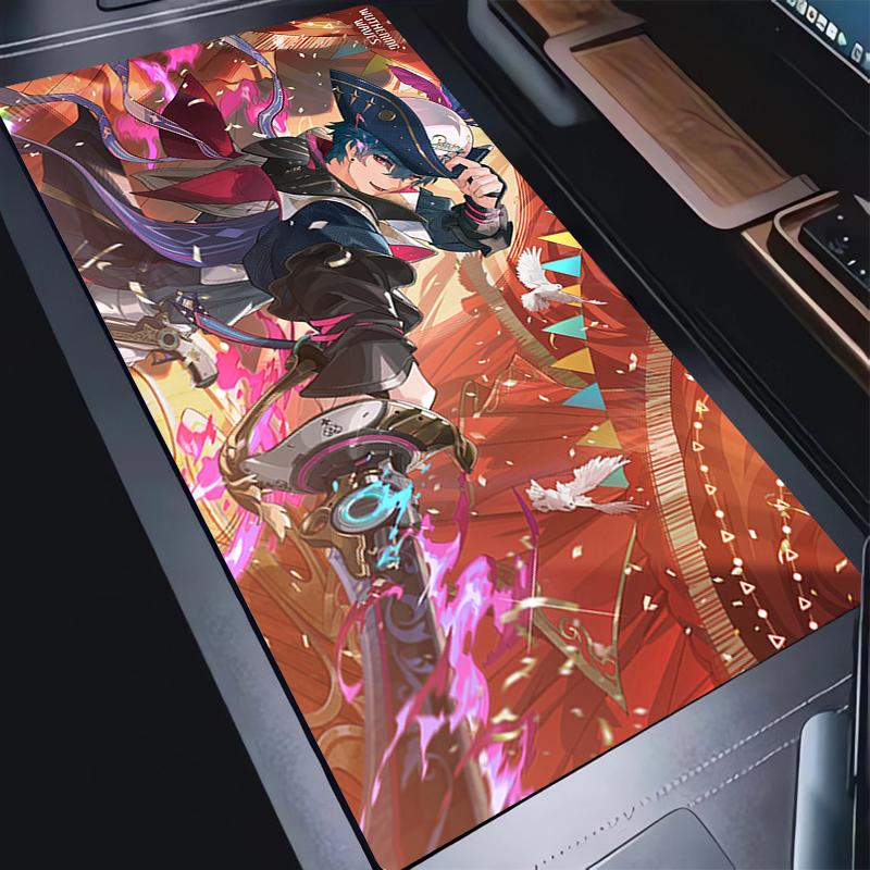 Gaming Mouse Pad Wuthering Waves Brant Rubber NonSlip HD Large Desk Mat Gamer Table Keyboard Cushion Carpet Laptop Computer Rug