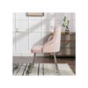Set de 4 chaises de salle à manger - MUVOE - Rose - Tissu velours - Ergonomique - Dossier avec boutons