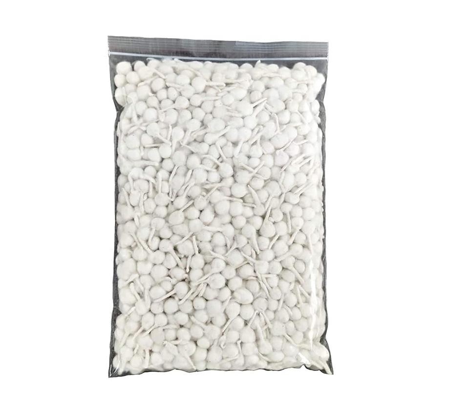 TreegoArt Cotton Wicks Hand Made Round Shape Diya Batti For Pooja, Aarti, Daily Worship And Festivals- 1000 Pieces