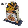 Sturdy Wooden Craft Halloween Napkin Holder, Ghost Pumpkin Decorative Tabletop Tissue Dispenser, Storage Paper Organizer for Holiday Dinner