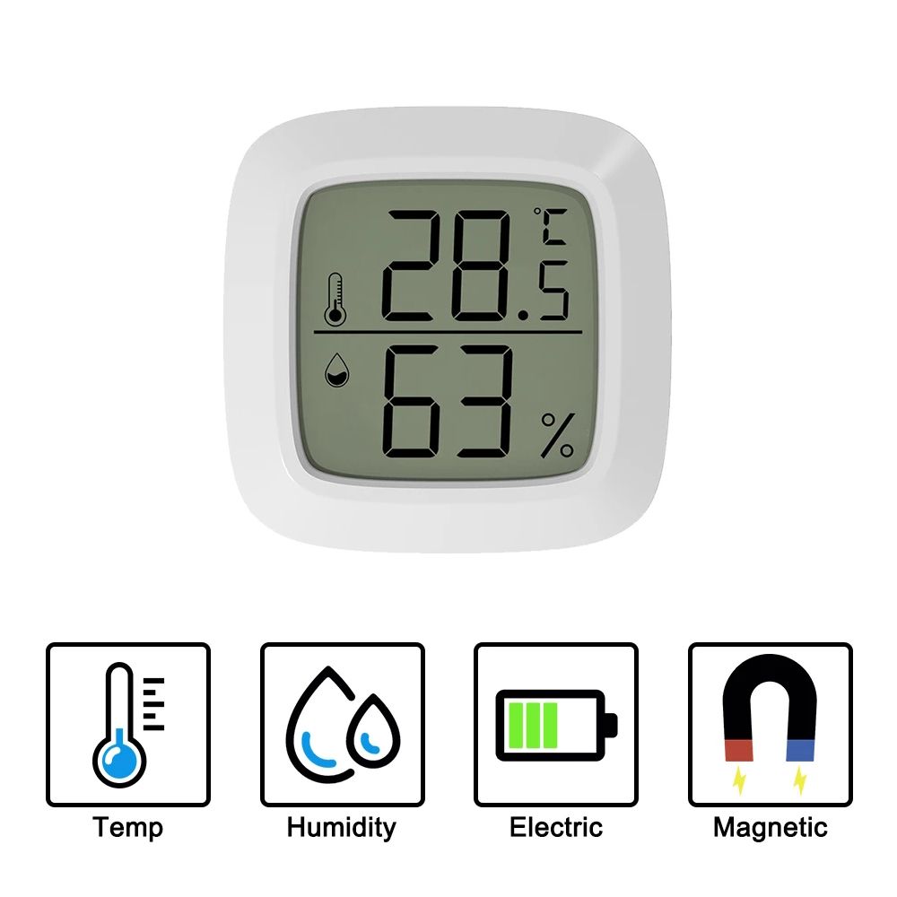 Mini LCD Digital Room Thermometer Temperature Sensor Humidity Meter Indoor Hygrometer Gauge Weather Station