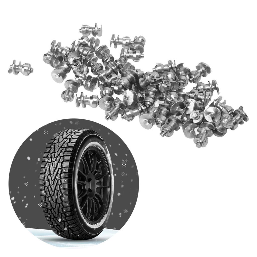 Car Wheel Tyre Studs Tungsten Steel Aluminum High Reliability Anti Slip Silver Screw Snow Spikes for Off Road Vehicle