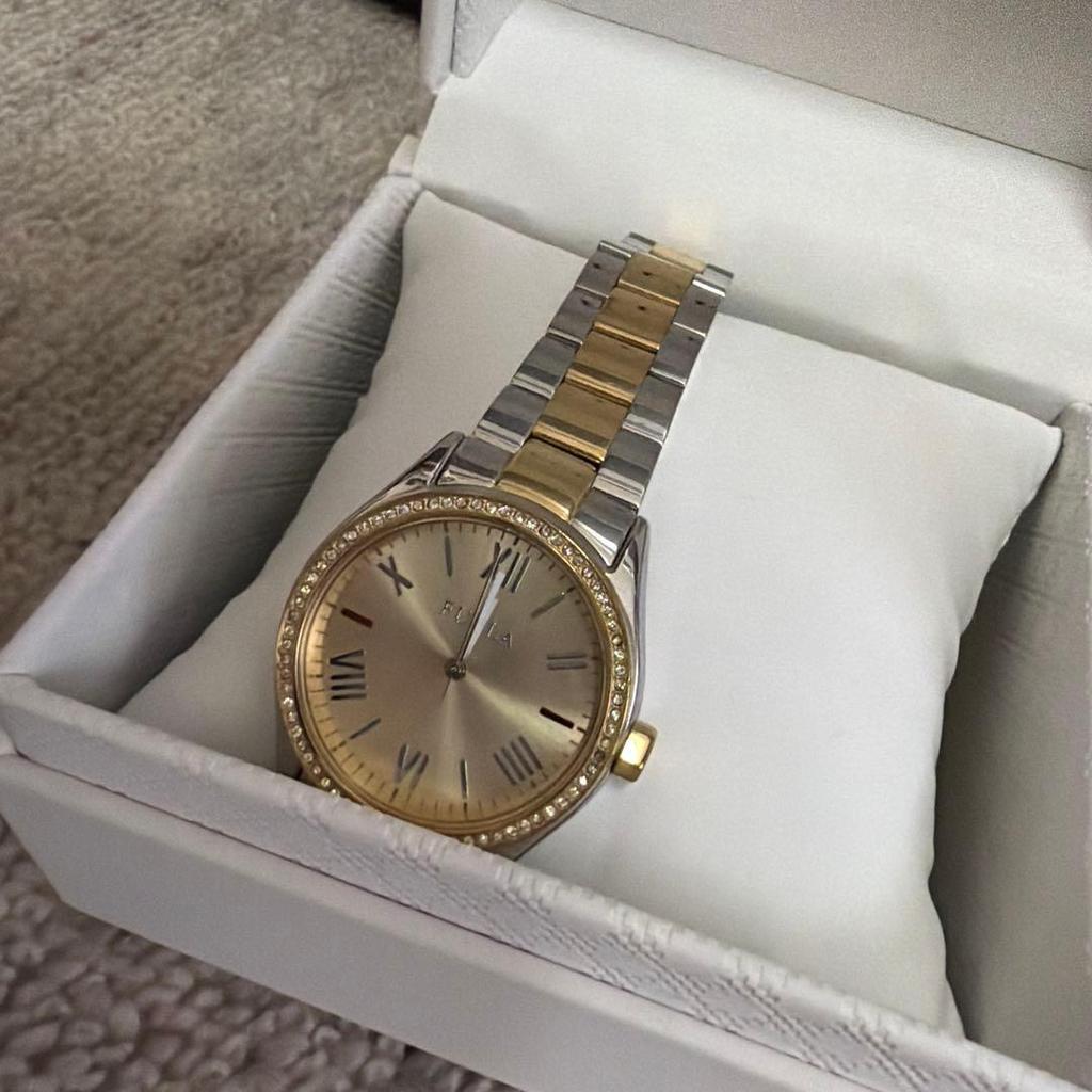 Used FURLA Furla Gold Watch Wristwatch